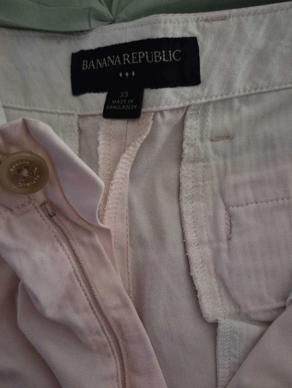 Banana Republic Men's Lt Pink Classic Chino Golf Cotton Shorts Sz 33